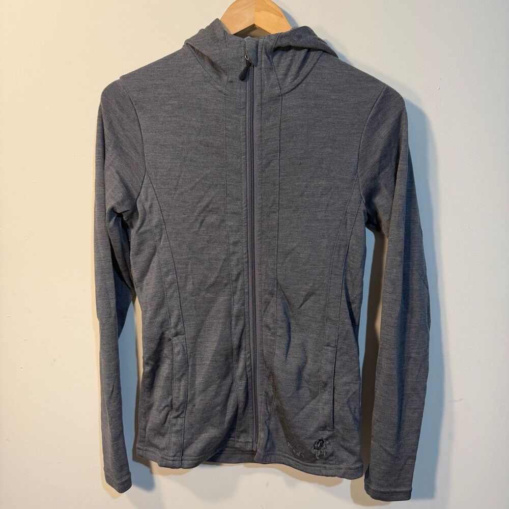 WOOLX Marino wool zip up hoodie, women’s Sz small, as is